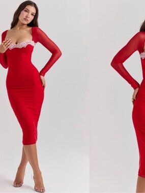 jalena lace-up back faux leather cocktail dress Lila | Burgundy Faux Leather Plunge-Neck Maxi Dress With Split main image 1